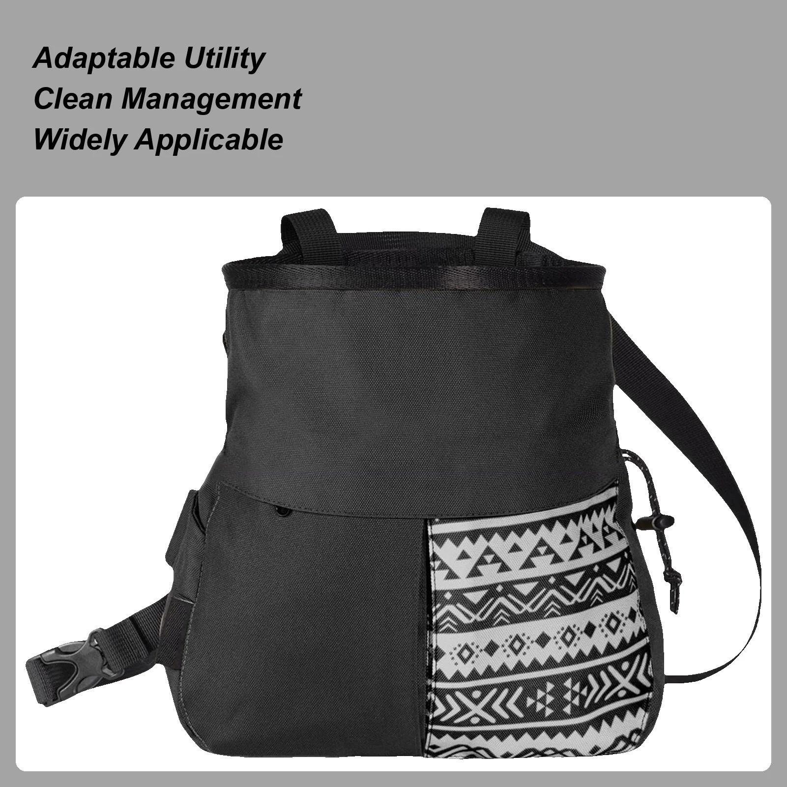 クライミングチョークバッグ-大容量チョークバッグ-ウェイトリフティング-広い開口部-漏れ防止-テニス-アウトドア-野球-リフティング用