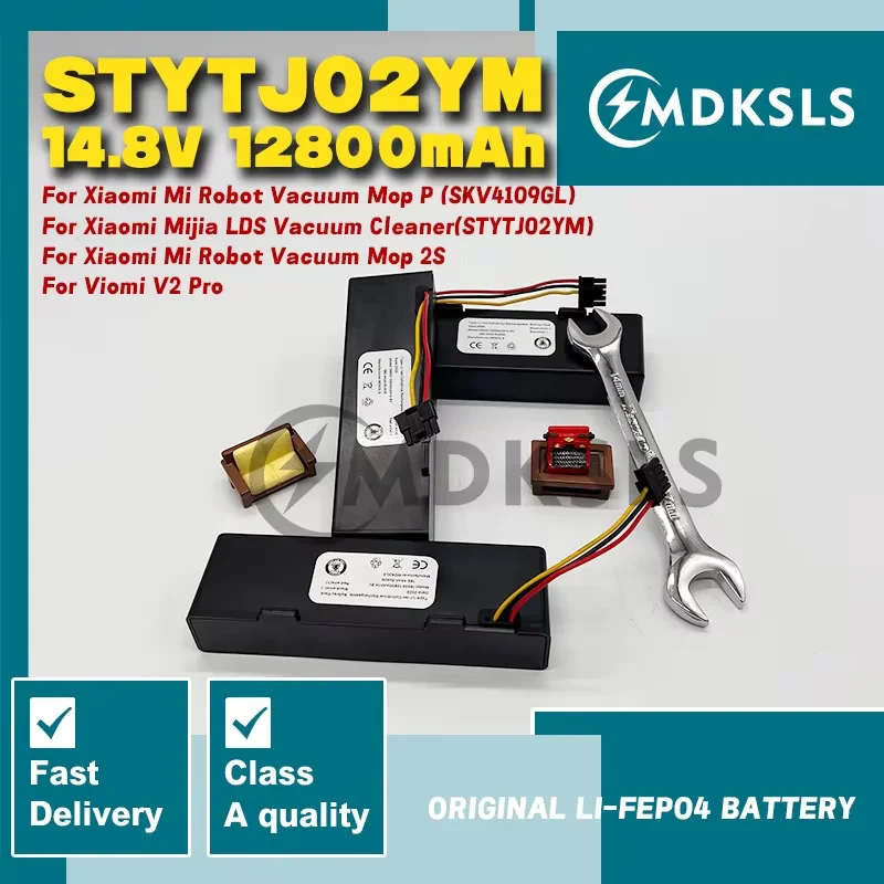 

New Original 14.8V 12800mAh STYTJ02YM for Xiaomi Mijia LDS Vacuum Cleaner,Mi Robot Vacuum-Mop,Mi Robot Vacuum-Mop 2S/Haier JX37