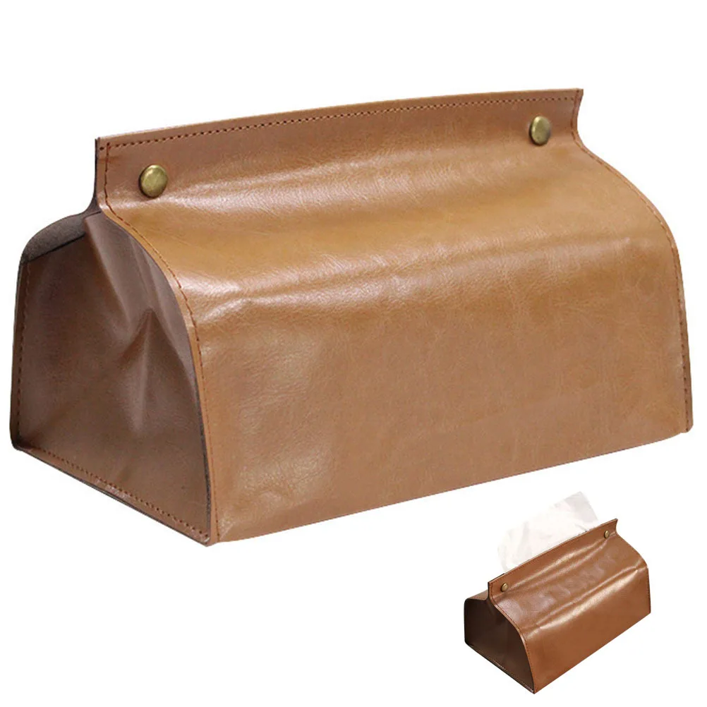 

Modern PU Napkin Holder Tissue Box Portable Car Tissue Holder Napkin Storage Case for Office Home Hotel