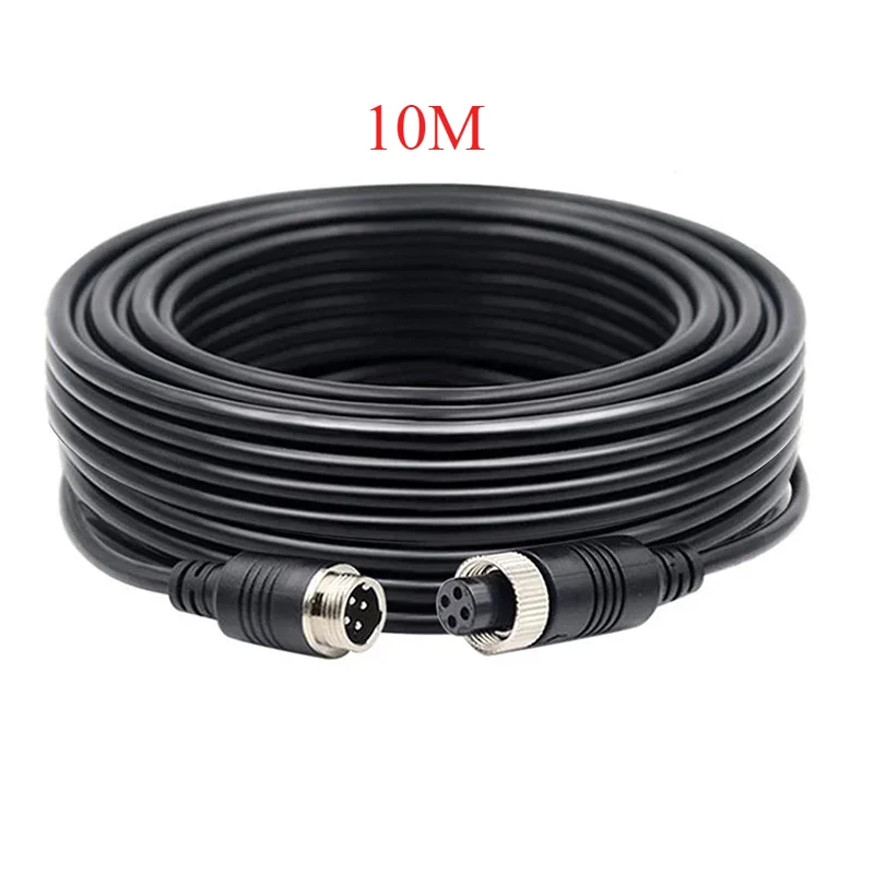 

4Pin Extension Cable 5M/10M Car Aviation Cable Backup Camera Video Power Wire For CCTV System Truck Bus Vehicle Monitor Cord