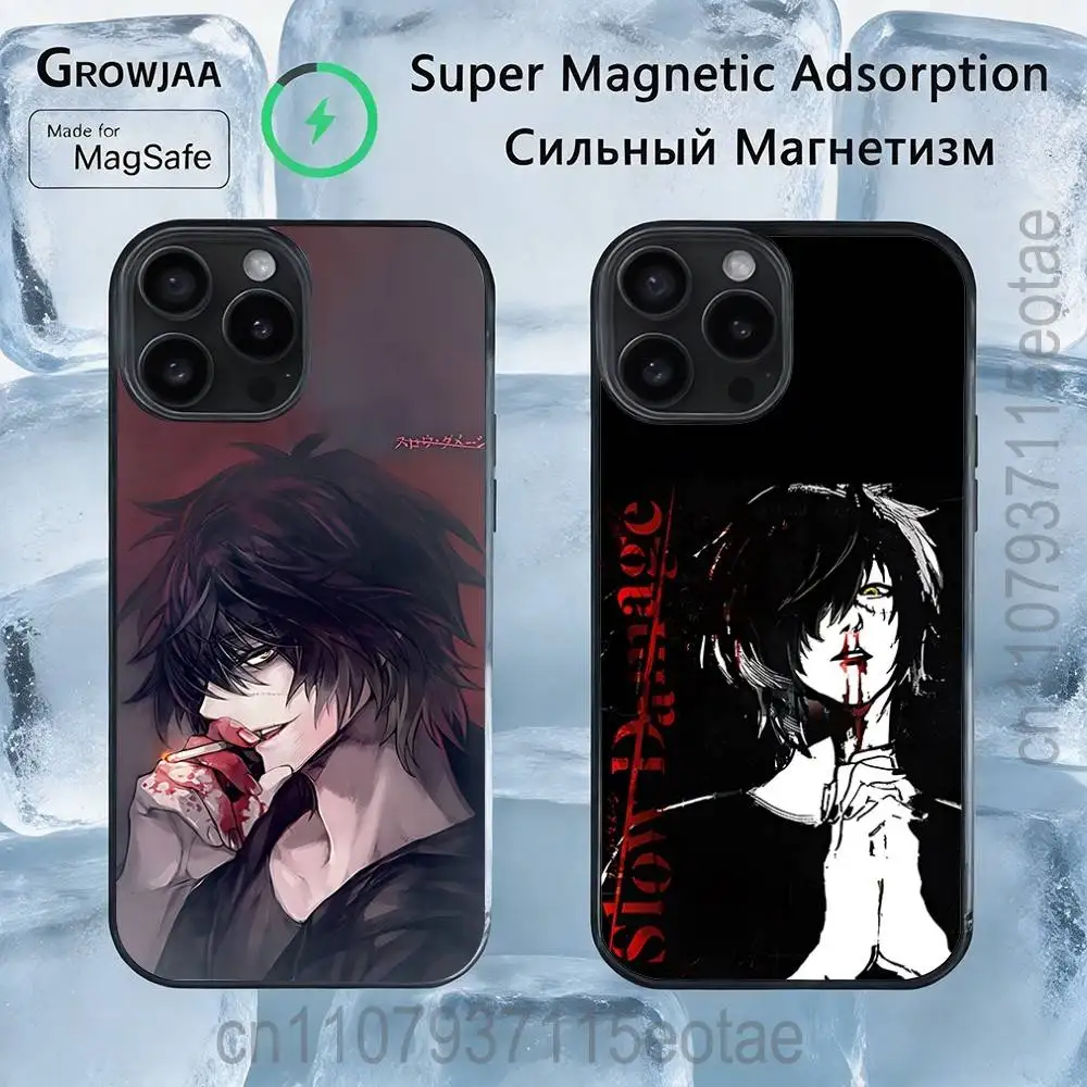 

Slow D-Damage Towa Magnetic Wireless Charging Case For iPhone 11,12,13,14,15,16,17,Pro,Max,Plus Shockproof Cover