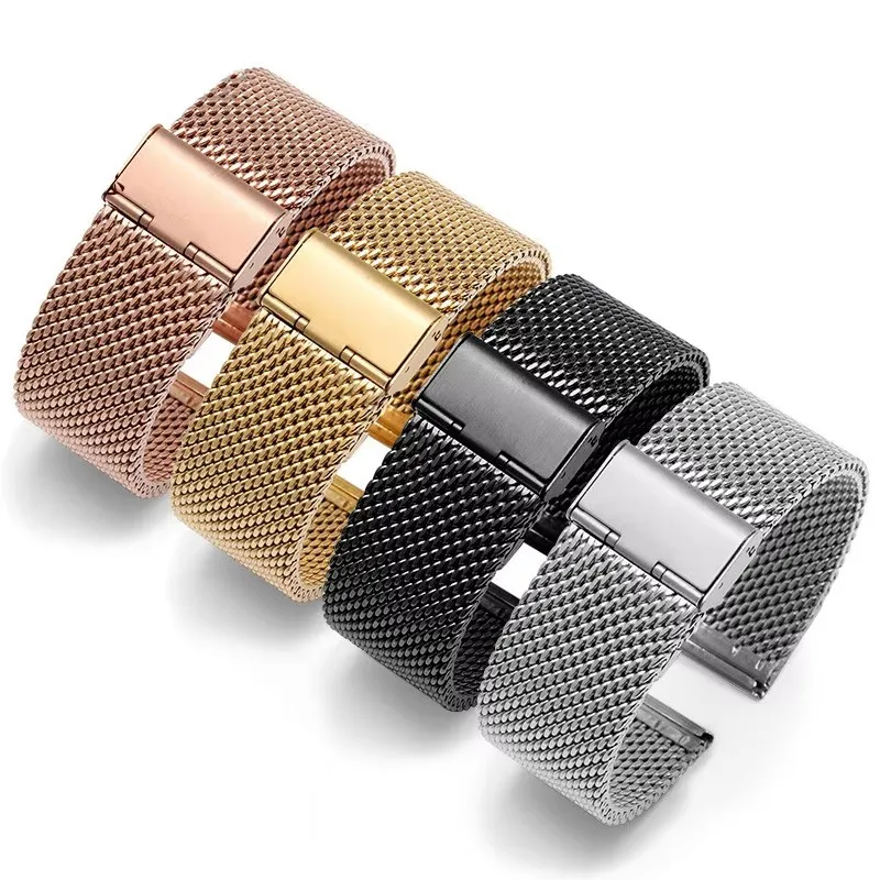 18mm 20mm 2mm Magnetic Metal Strap for Samsung Galaxy Watch 4 5 6 40/44mm Milanese Loop Steel Bracelet for Huawei Watch GT 2/2E