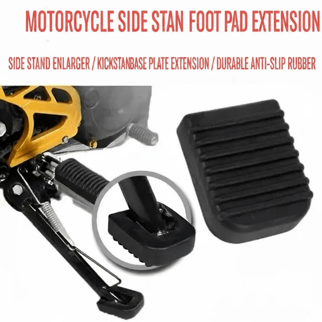 Motorcycle Stand Pad Kickstand Rubber Support Plate Outdoor Parking Motorbike Foot Side Stand Base Kickstand Holder Pad
