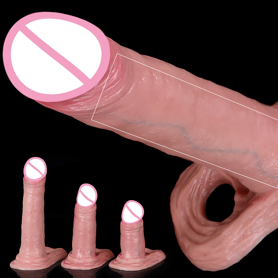 Cock Ring Dildo Sleeve Penis Enlargement Clitoris G-spot Stimulate Delay Ejaculation Anal Plug Sex Toys For Men Sex Products 18