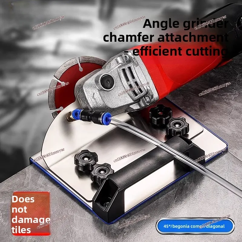 Angle grinder tile chamfering device portable 45 degree chamfering artifact