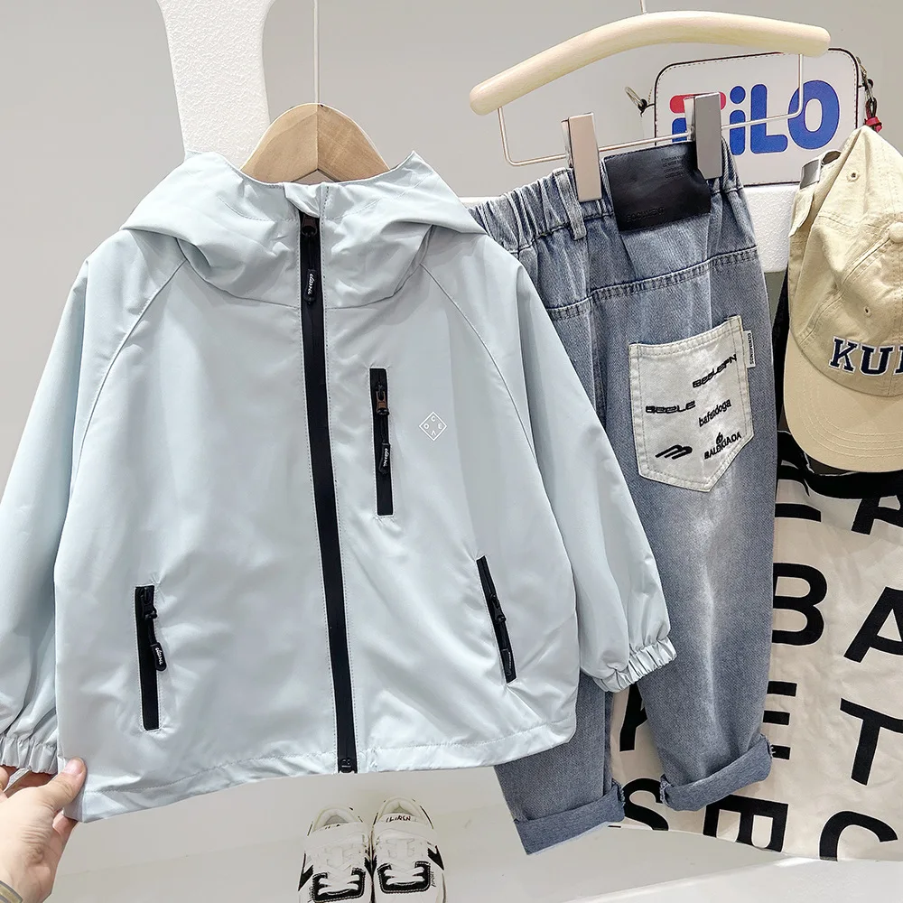 2026 Children's Outdoor Windbreaker Outdoor Top For Mountain Climbing And outings, Loose Hooded Jacket For Boys And Girls