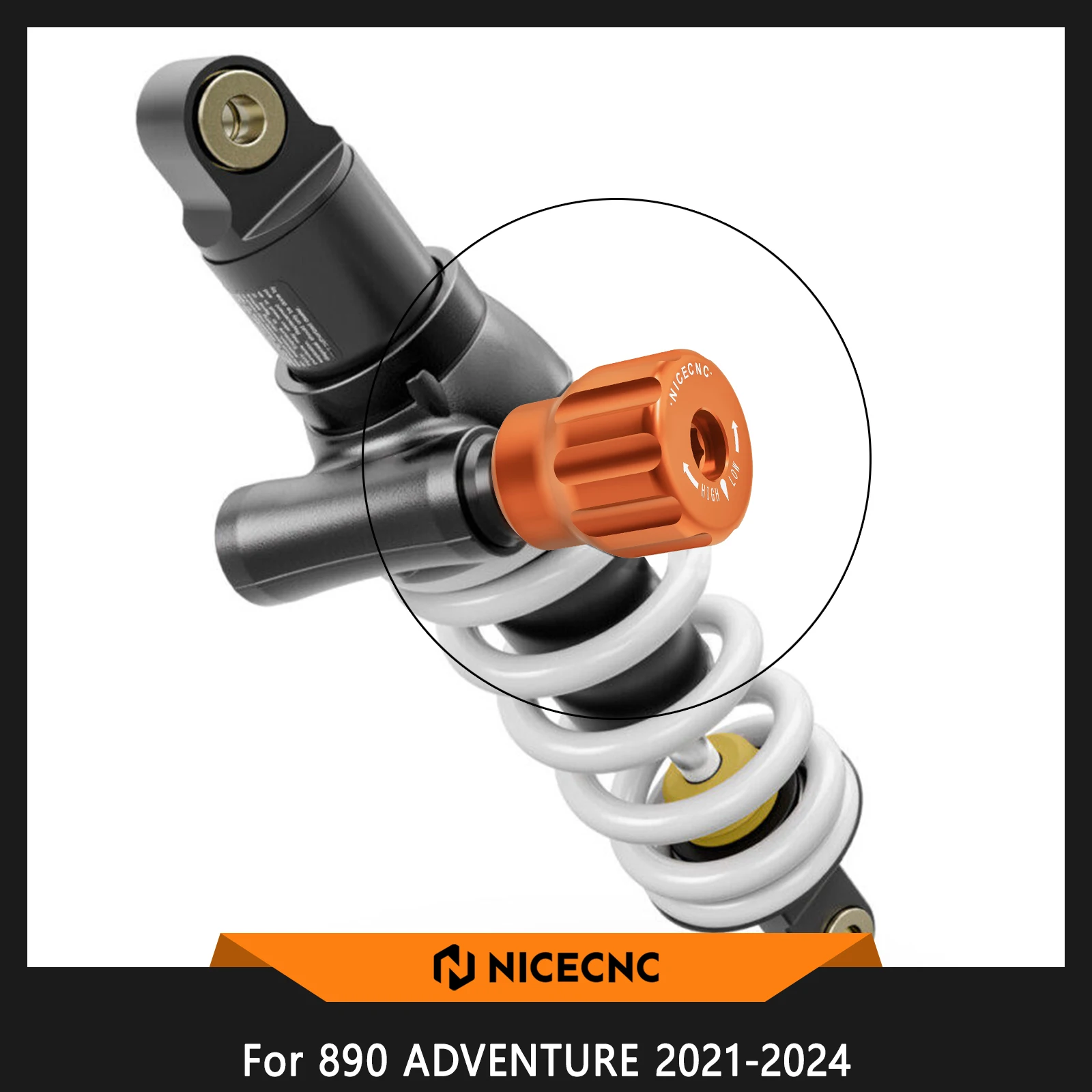 For KTM 890 Adventure 2021-2024 1390 SUPER DUKE R 2024 Rear Shock Absorber Preload Adjuster For Husqvarna NORDEN 901 2022-2024