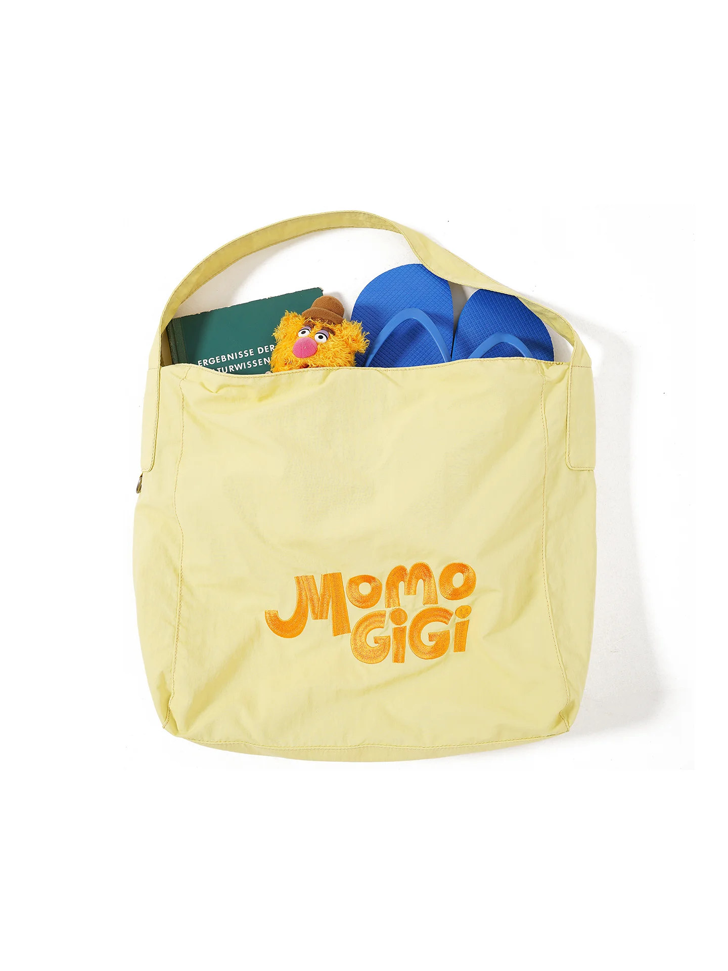 

Momogigi Original Design Lemon Juice Nylon Fabric Double Layer Large Capacity Shopping Bag Tote Bag Fashionable Canvas Bag
