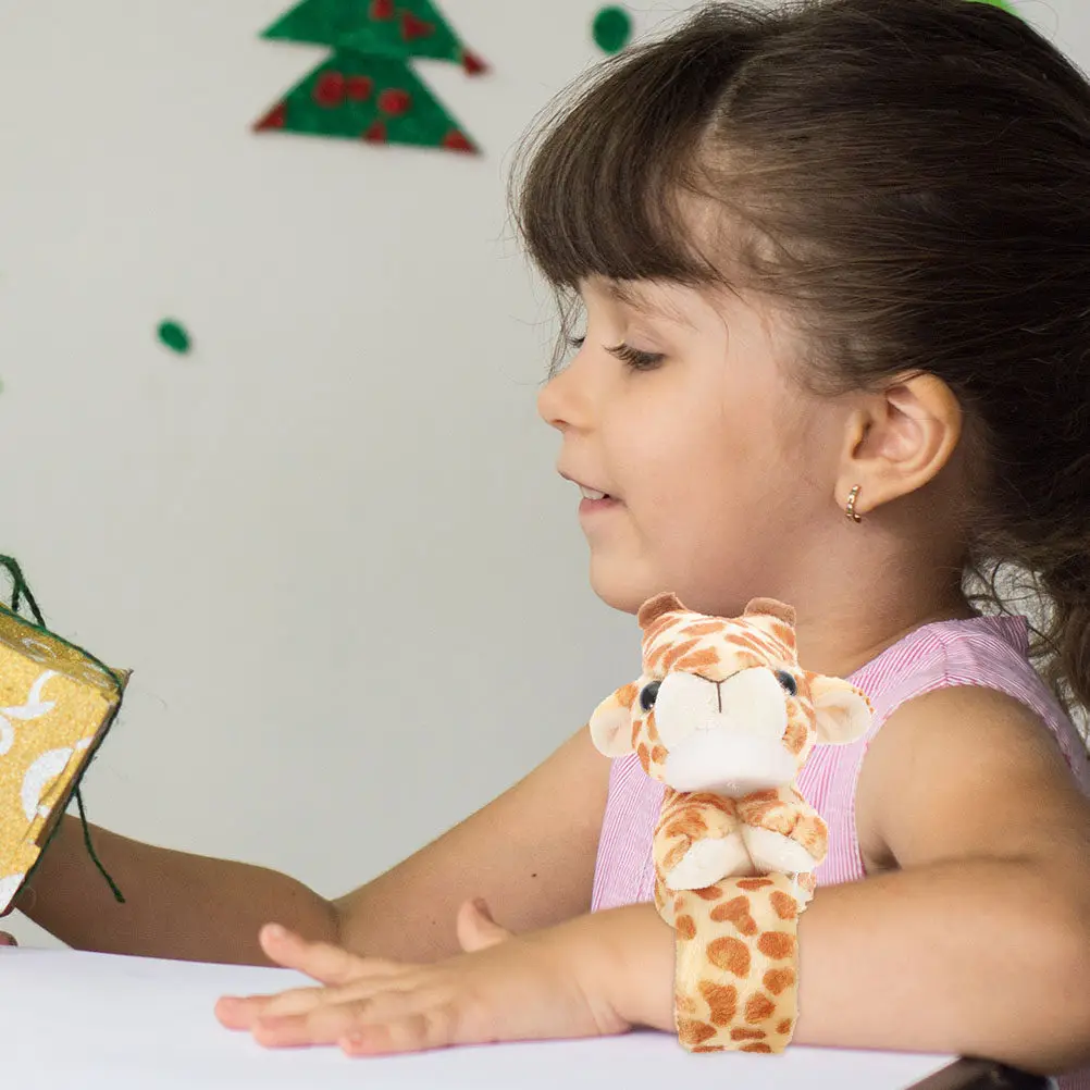 

2 шт. легких и компактных браслетов-слэп с животным принтом для детей, для вечеринок на Хэллоуин, подарков на день рождения, в стиле джунглей