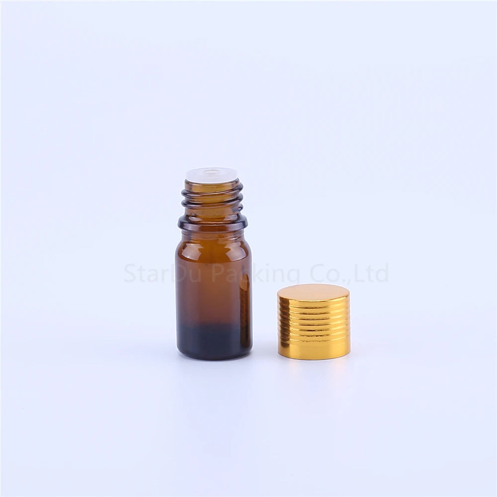 10pcs 5ML Amber Blue Glass Drop Bottle Aromatherapy Liquid For Essential Basic Massage Oil Pipette Bottles Refillable