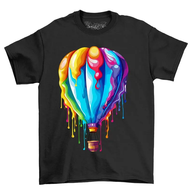 Hot Air Balloon Paint Drip Design Rise Above with this Funny and Colorful T Sh shirt