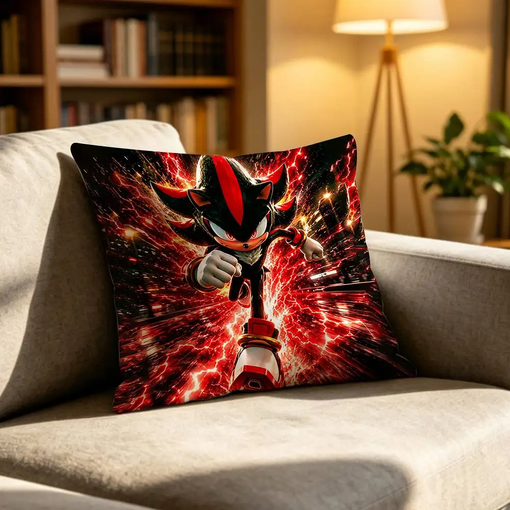 COOL S-Shadows S-Sonics Hedgehog   Pillow Case Pattern Printed Pillowcase For Living Room Sofa Cushion Cover - view 3