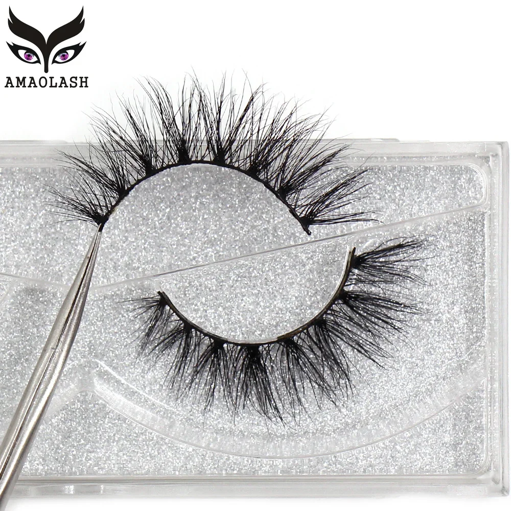 AMAOLASH ขนตาปลอม Lashes Crisscross สูงปริมาณธรรมชาติยาวฟรี Mink Eyelashes Eyelash Extension ยอดนิยมขนตา A04