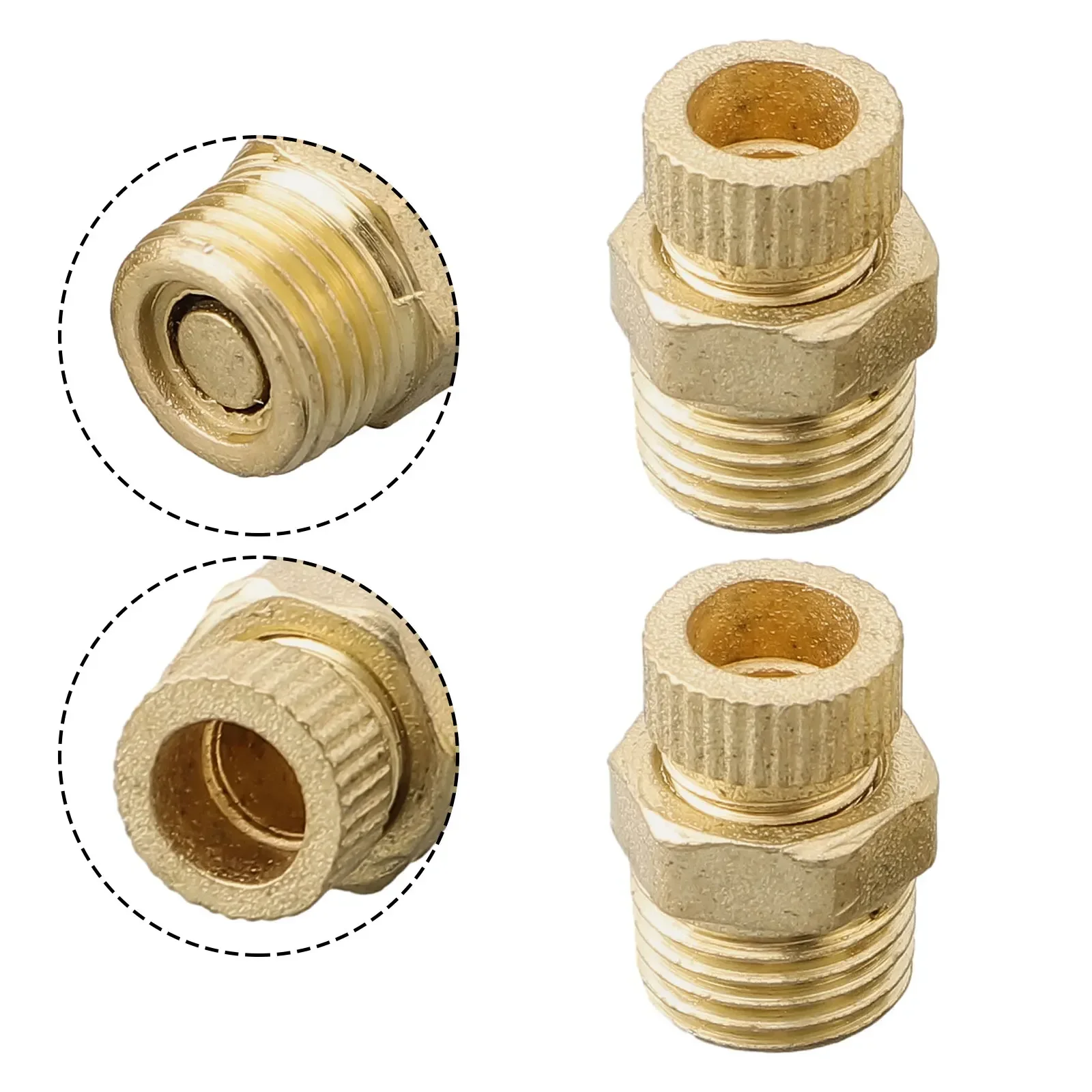 2pcs Air Compressor Brass Drain Screw Silent For Air Compressor Drain Valve Replacement Screw Small Air Pump Tools Accessories