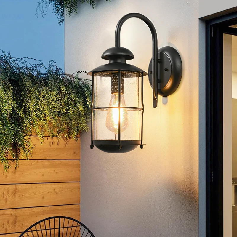 

Настенный светильник на солнечной батарее, американский уличный водонепроницаемый настенный светильник для террасы, французский двор, вилла, европейский уличный дверной светильник