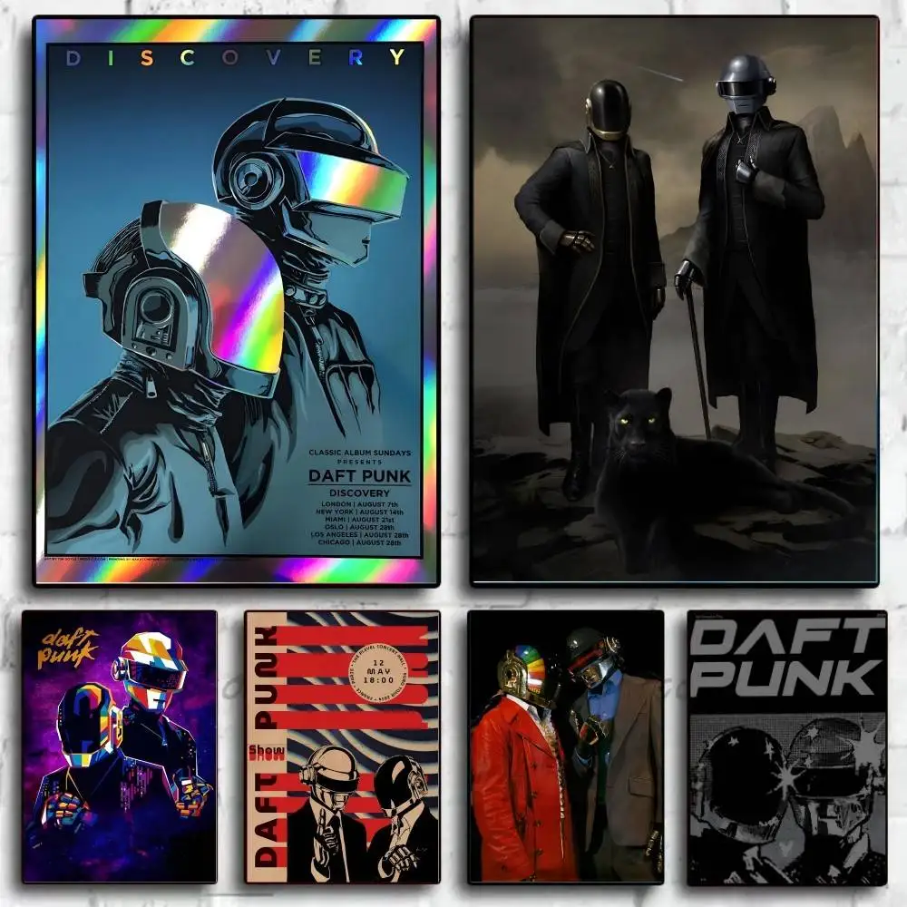 1PC Daft Punk Poster Self-adhesive Art Waterproof Paper Stic