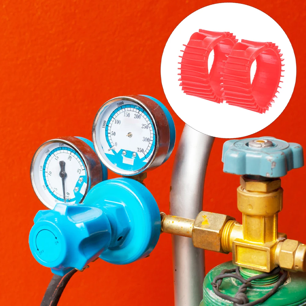 

2Pcs Silicone Acetylene Gauge Cover Pressure Gauge Protector Flexible Durable Sleeve Replacement Silicone Sleeve