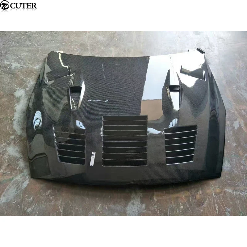 GTR GT-R R35 Carbon Fiber Frp Front Engine Hood Bonnet With Air Vents for Gtr R35 Car Body Kit 09-19