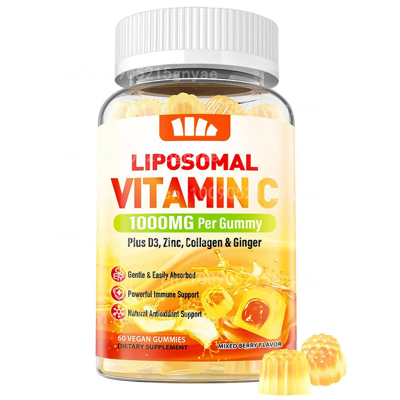 

Adult and Children's Vitamin C 1000mg Soft Candy - Provides Immune and Collagen Support for Skin -Gluten Free,Non GMO,Vegetarian