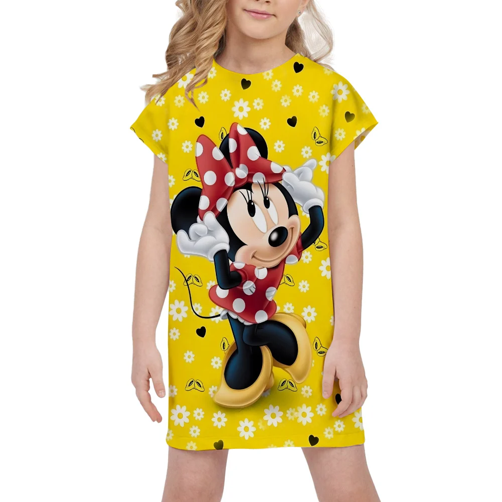 Minnie Mouse Dress For 2-8 Years Girl Princess Dress Children Birthday Party Clothes Disney Dresses For Girls Casual Clothes