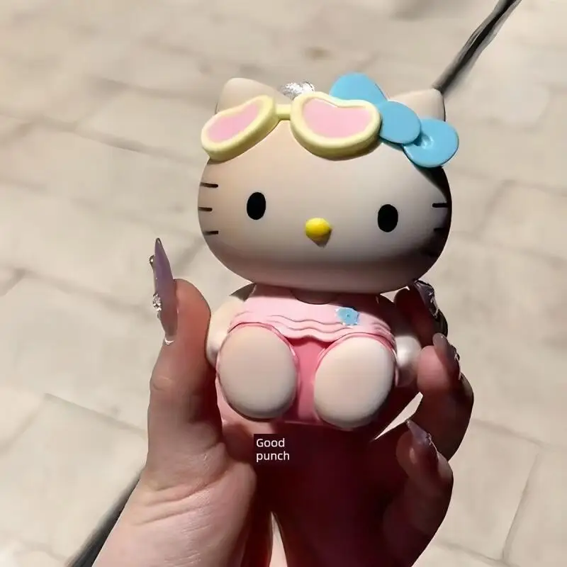 Sanrio Hello Kitty kleurveranderende sleutelhanger Kt Cat Bag Ornament Cartoon sleutelhanger verjaardag Kawaii hangende kerstverjaardagscadeaus