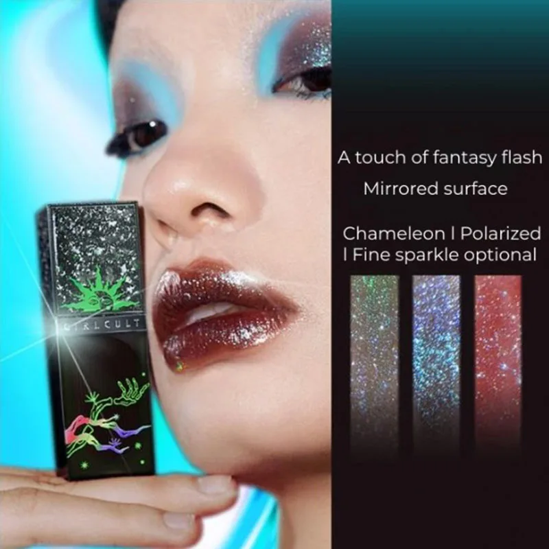 Girlcult Lipgloss Pearlescent Chameleon Shimmer Lip Tint Longlasting Moisturizing Lipstick 3.5g