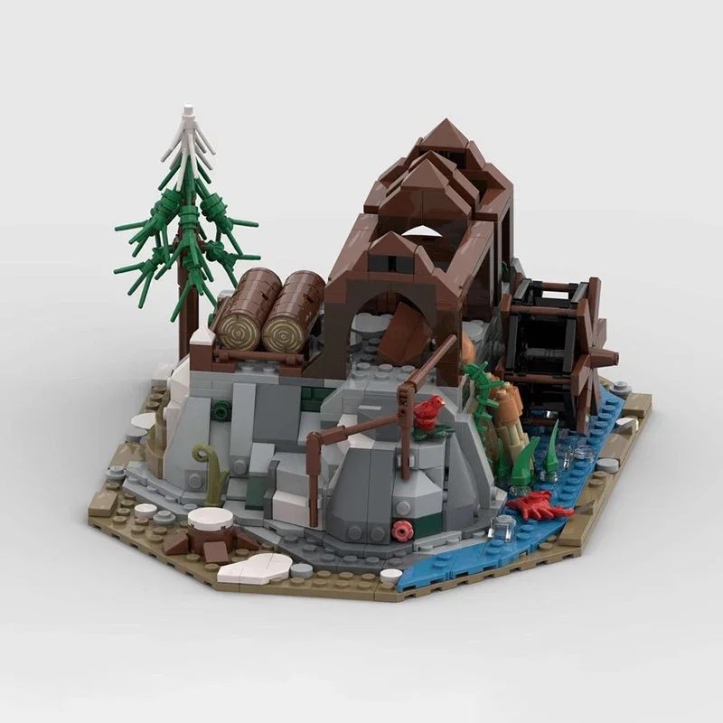 Medieval Castle Model Moc Building Blocks Viking Sawmill Model Technology Brick DIY Assembly Construction Toy Holiday Gifts