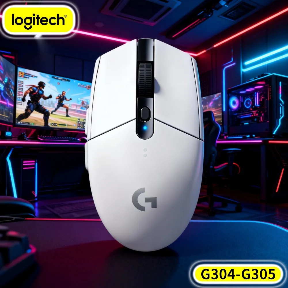 Logitech G304 Wireless Gaming Mouse 12000 DPI HERO Sensor LIGHTSPEED 1Ms 9-Month Battery Practical Use Laptop Gamers