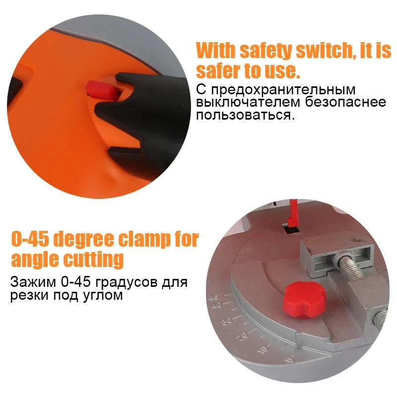 Mini Cutter 220V Benchtop Cutter 0-45 Miter Saw Hacksaw Blade 3/8 Inch For Cutting Metal Wood Plastic