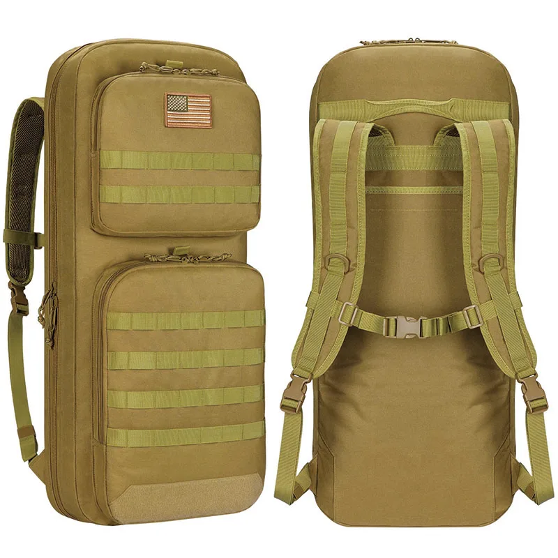 

30" Soft Rifle Case Gun Backpack Tactical Double Rifle Bag Covert Bug Out Bag Lockable Zipper Hunting Shooting