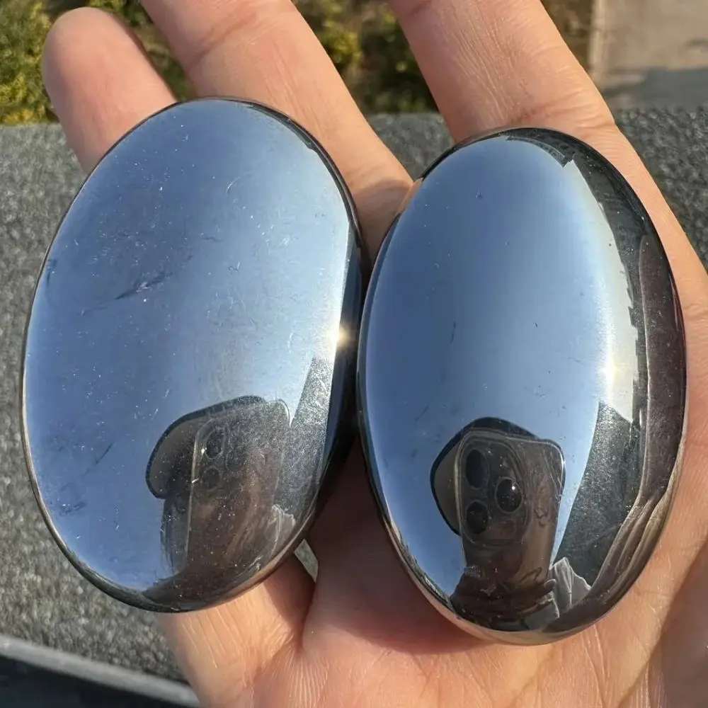 أحجار طبيعية تيراهيرتز حجر النخيل بحجم الجيب كريستال تدليك الصخور القلق مقتنيات كريستال الحجر اللعب مع