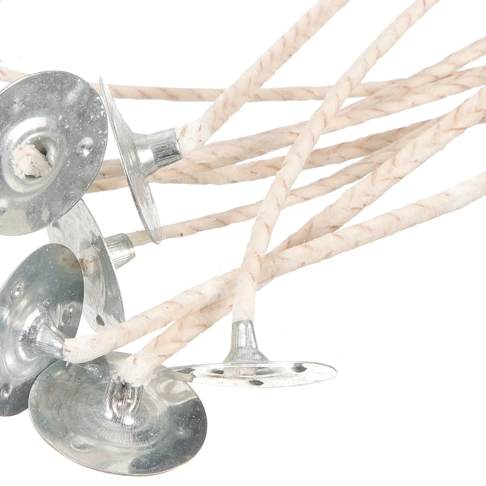 

10Pcs DIY Wick Cotton Wicks for Making with Metal Base Replaceable Wick for Soy Wax Paraffin Scented Candles