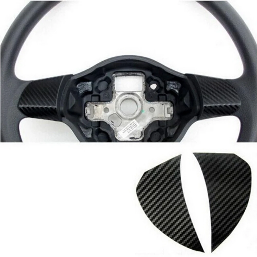 Steering Wheel Decoration carbon fiber 3D car sticker For Volkswagen VW GOLF 6 POLO JETTA MK5 MK6 Bora Touran Tiguan Car Styling