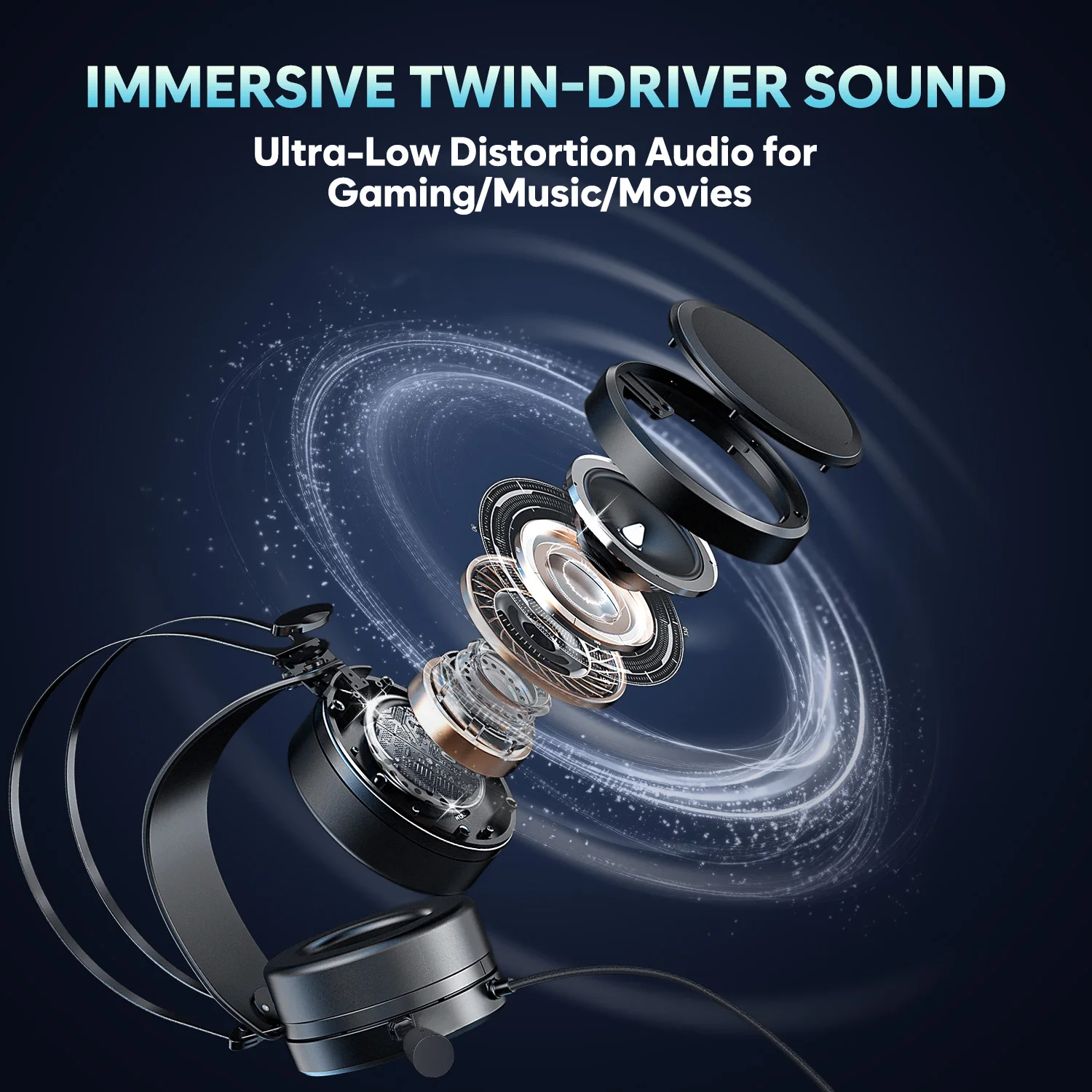 Проводные игровые наушники NUBWO с микрофоном с шумоподавлением, гарнитуры N7, геймерская стереогарнитура для PS4, Xbox One для ПК/MAC/PS4/PS5