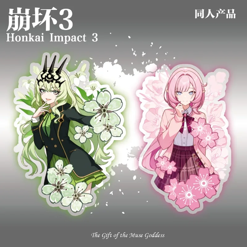 Honkai Impact 3 Plate Desk Decor Elysia Standing Collection Ornament Accesorios Mobius Acrylic Doll Furnishing Articles Model