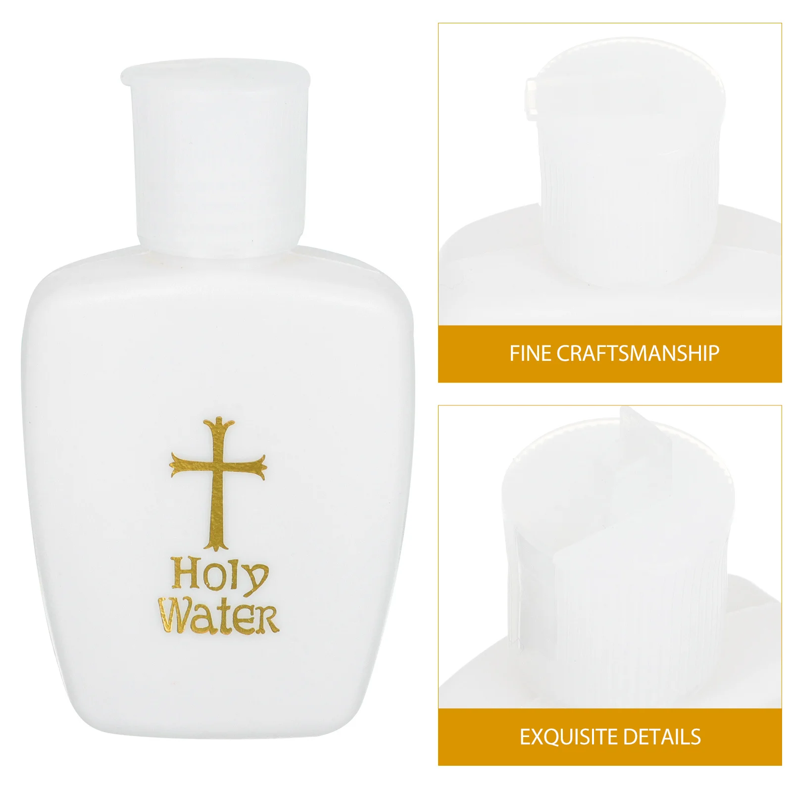 

4pcs Holy Water Bottle Catholic Cross Mini For Blessing Decoration Holy Water Container Refillable Small Plastic Bottles