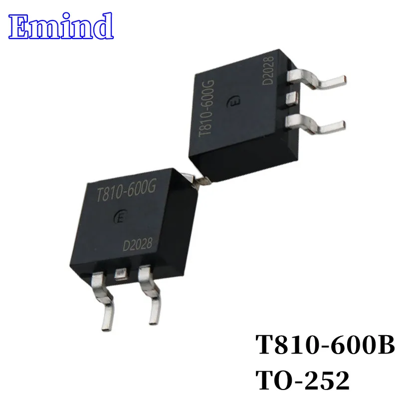 50/100/200/500/1000Pcs T810-600B Triac 8A/600V TO-252 SMD Thyristor Large Chip