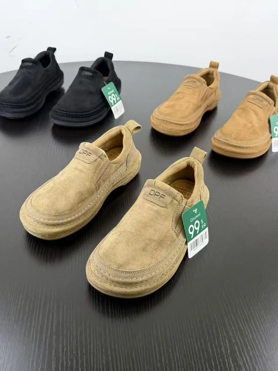 Outdoor Comfortable Breathable Anti-Slip Men's Slip-On Casual Shoes Lightweight round Toe EVA Outsole Fashionable Leisure Sne...