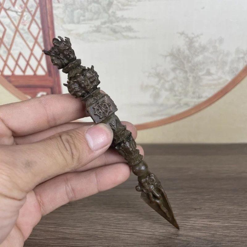 Vintage Tantric Dharma Wheel Vajra Pestle Vajra Ornament Home Decor Craft Ornament