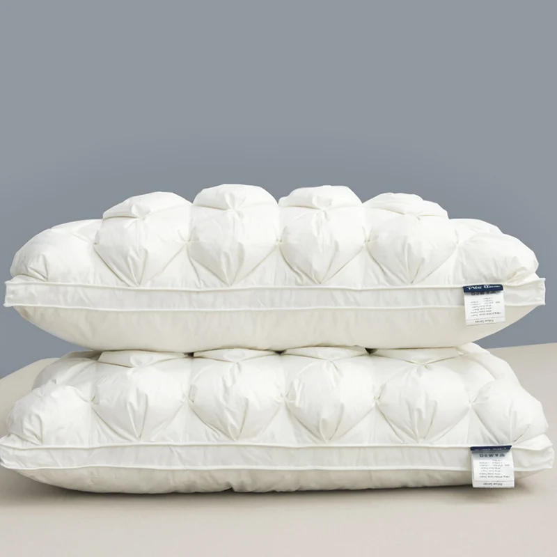 Ultra Soft Down Pillow For Side Back Stomach Sleepers Anti-Pinch Feather Proof Pillow Home Bedding Sleeping Pillow