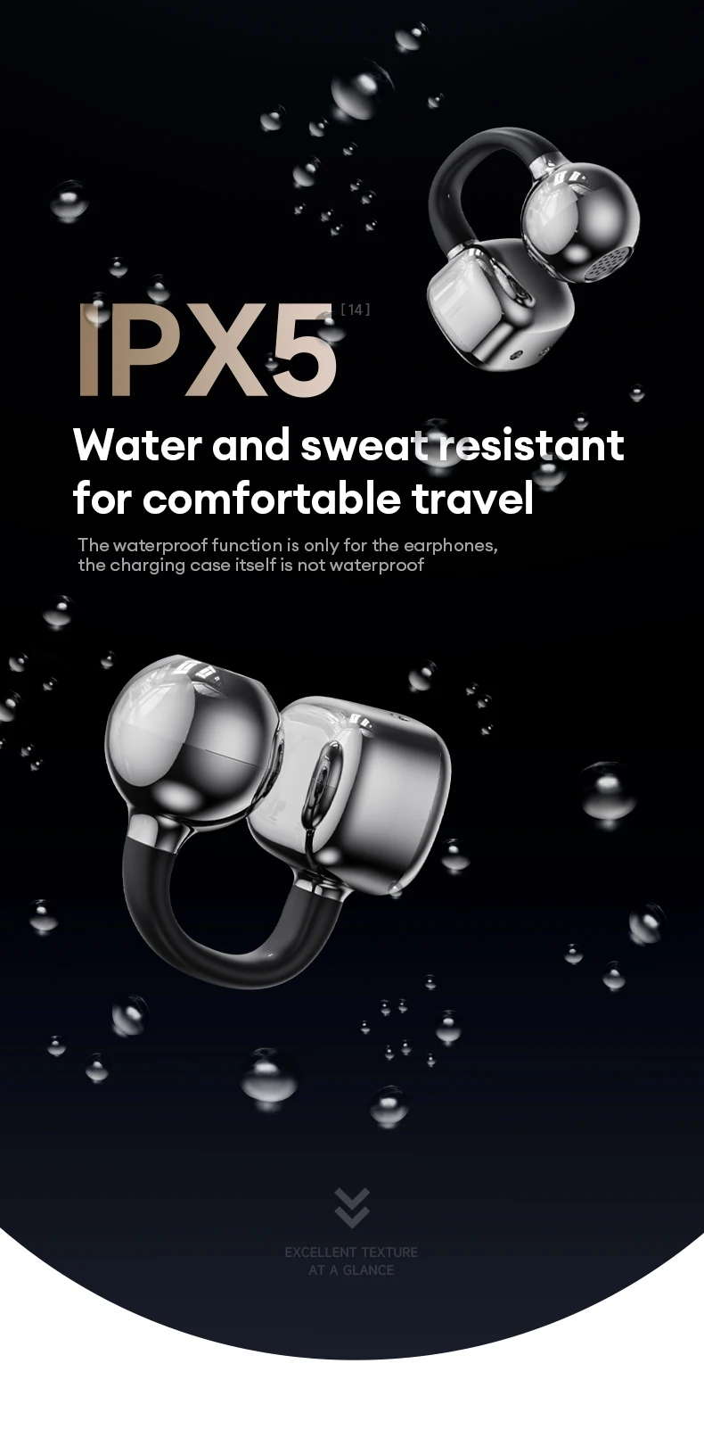 Choice Monster MQT65 OWS Bluetooth 6.0 Earphones Low Latency Earclip Bluetooth Headphones HD Call HiFi Music Game Sport Earbuds