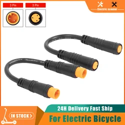 3 Pin E-Bike Electric Bicycle 3 Pin Sensor Thumb Throttle Cable for Motor Waterproof Connectors Female-Female/Male-Male Cables