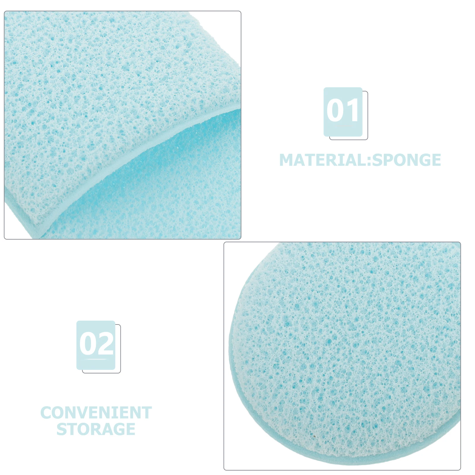 

3pcs Sponges Cleaning Tool For Women Exfoliating Face Scrubbers Deep Pores Makeup Removal Skincare Sponge Travel Home Use Facial