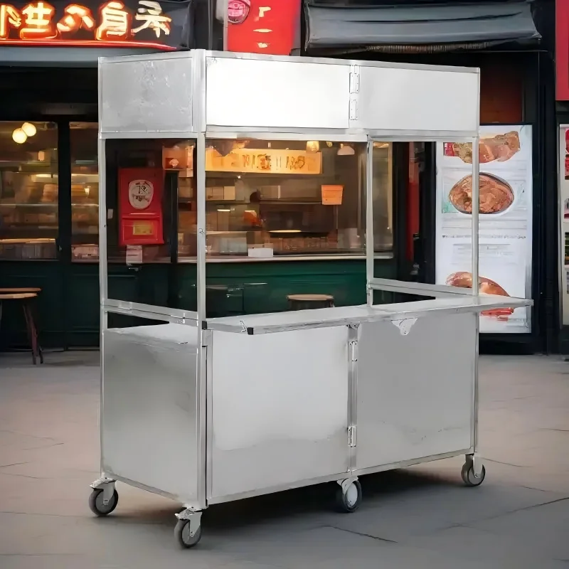 custom.Universal Wheel Stall Cart Household Baking Trolley Corrosion-Resistant Easy to Clean Multi-Functional Stall Trolley