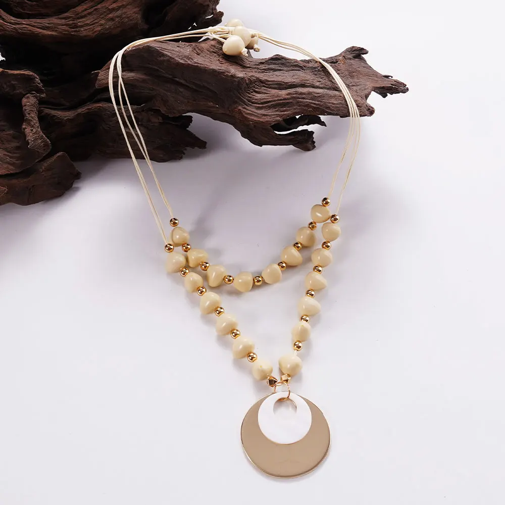 

WealthyBoo Bohemian Style Long Necklace With Pendant For Women Dress Sweater Jewelry Ladies' Fashion Accessory