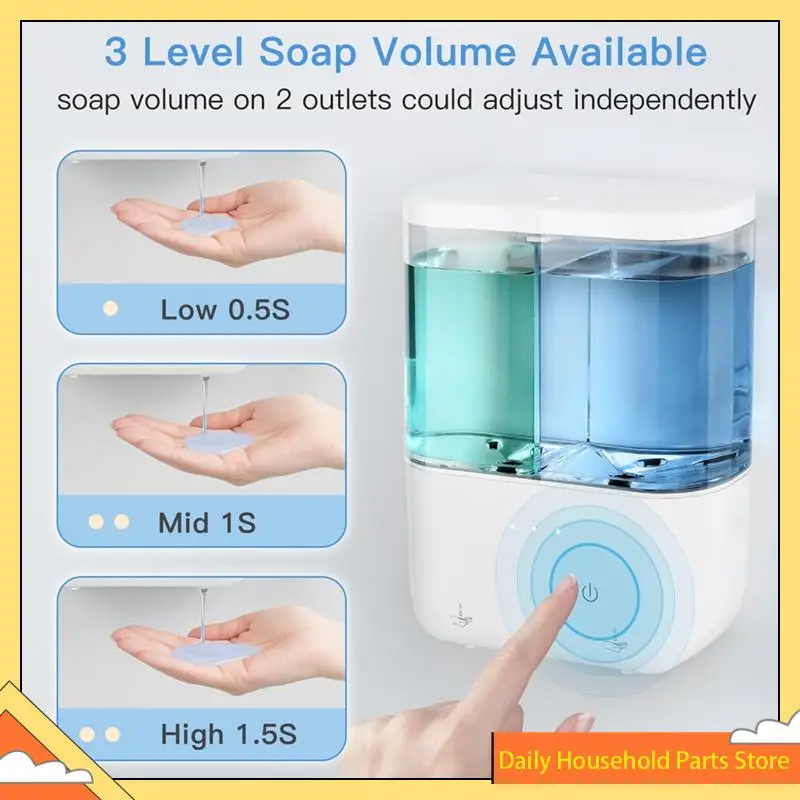 

Автоматический дозатор мыла Настенное крепление Автоматический дозатор мыла Бесконтактный для ванной комнаты Кухня Отель Коммерческий ГОРЯЧИЙ!