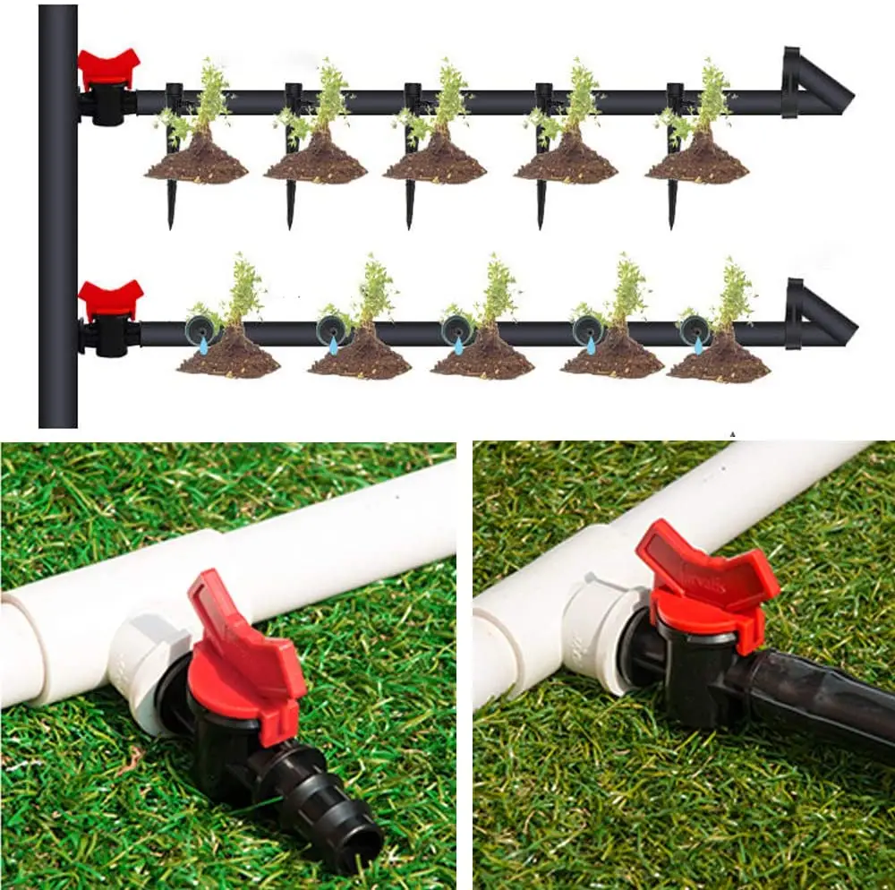 Dn16/20/25 Female Threaded Drip Irrigation Switch Valve Straight-through Ball Valve Cut-off Switch Hose Barbed Connector