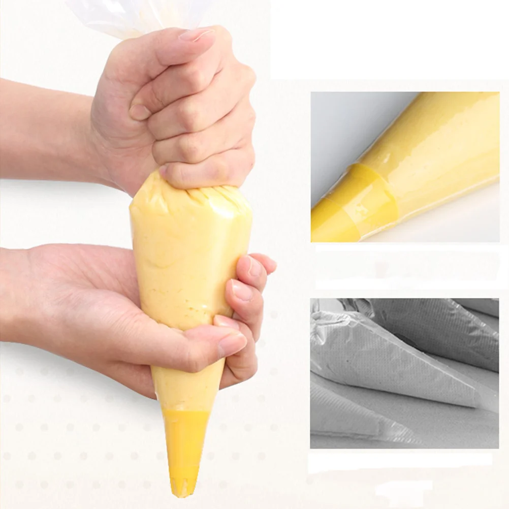 

50pcs Disposable Piping Bags Heavy Duty Cake Decorating Kit For Cream Icing Jelly Mash Diy Baking Tools Pastry Bag Set