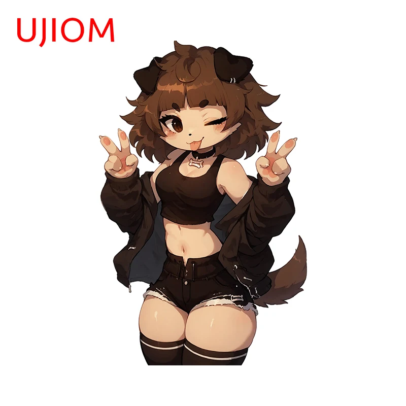 UJIOM Cute cartoon furry naklejki ścienne ciekawe naklejki do sypialni dla dzieci ładne, odporne na zarysowania akcesoria do okien drzwi domu