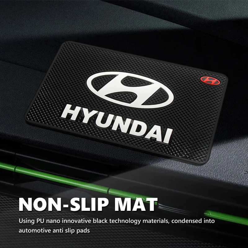 Tapete Antiderrapante de PVC para Painel de Carro, Acessórios para Hyundai Azera GDI i10 i20 i30 i40 ix20 ix35 Sonata